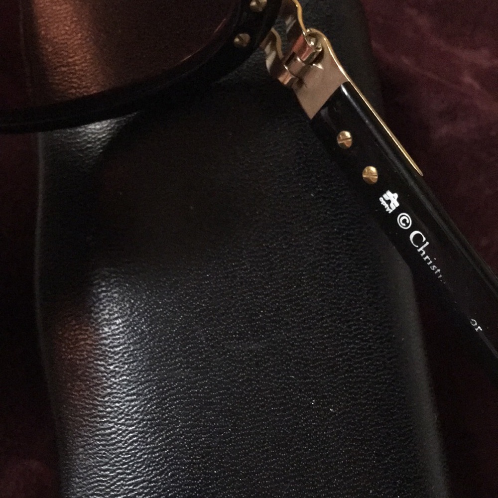 CHRISTIAN DIOR Signature Black and Gold Sunglass Frames & Case - Picture 4 of 8